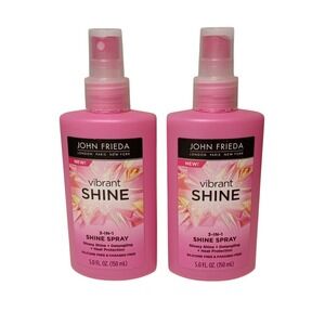 2 John Frieda Vibrant Shine 3-in-1 Shine Gloss & Detangle Spray 5.0 Fl Oz